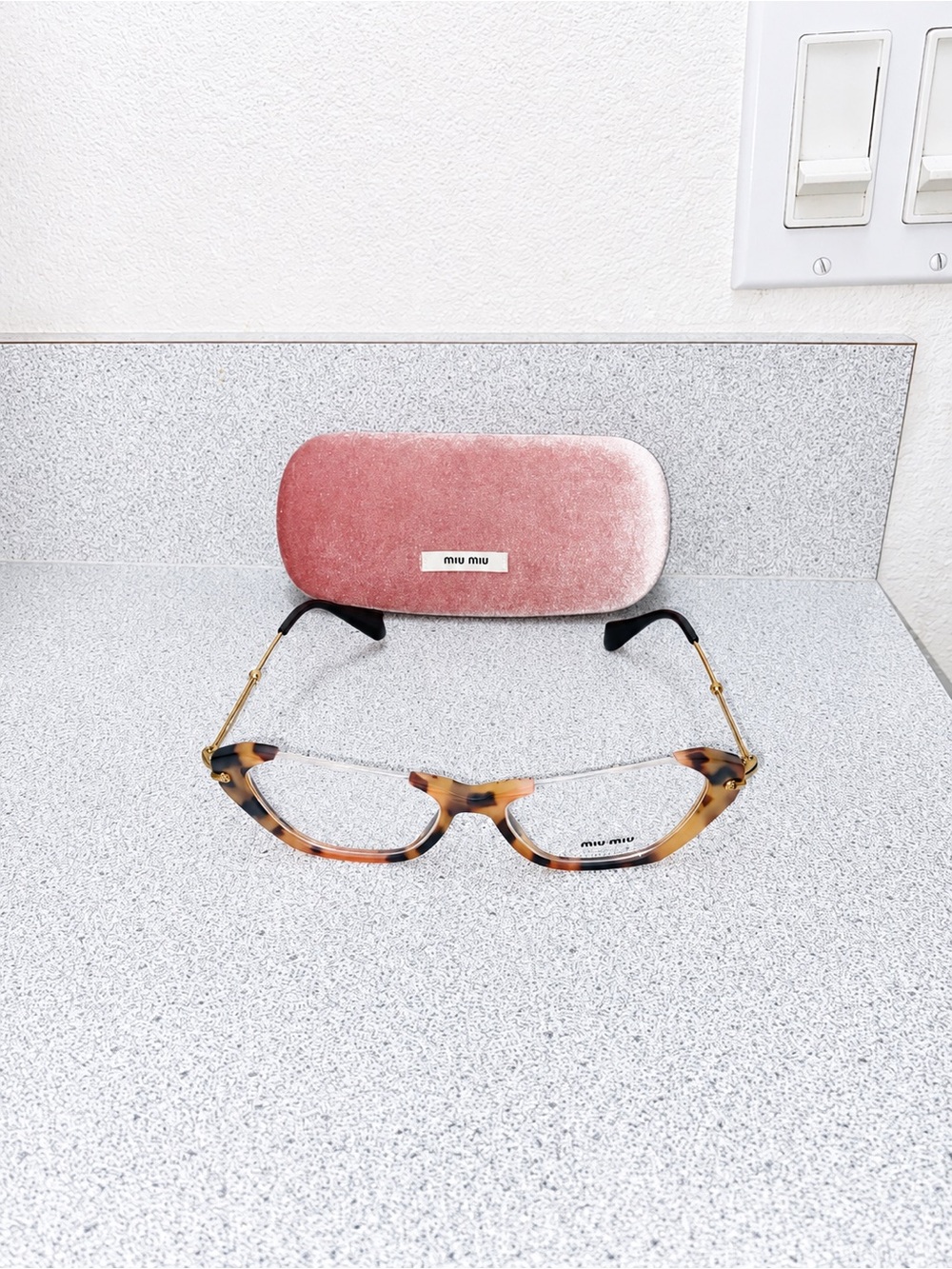 Miu Miu VMU04O Cat-Eye Havana Glasses 52-17-101 NWOT - Picture 3 of 11